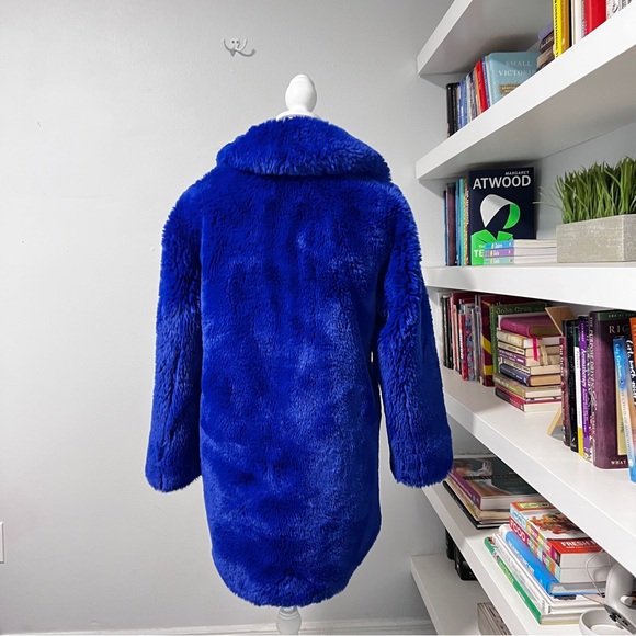 Noize Faux Fur Sapphire Coat size XS - Picture 9 of 16